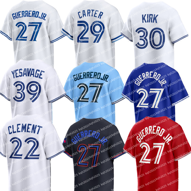 Blue Jays Baseball Jersey Trey Yesavage Nathan Lukes Joe Carter Daulton Varsho Kevin Gausman Jeff Hoffman Yimi Garcia Shane Bieber Dylan Cease Anthony Santander