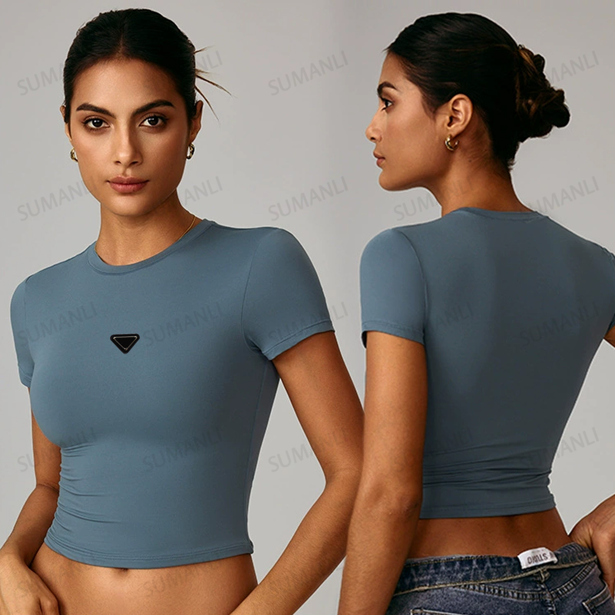 Designer Womens Tops Tees Crop Tshirt Top High Quality Sexy Tank Top Summer Fashion Sexy Crop Women's t shirt Women's Slim Fit Short Sleeve T-Shirt Triangle sign clothes