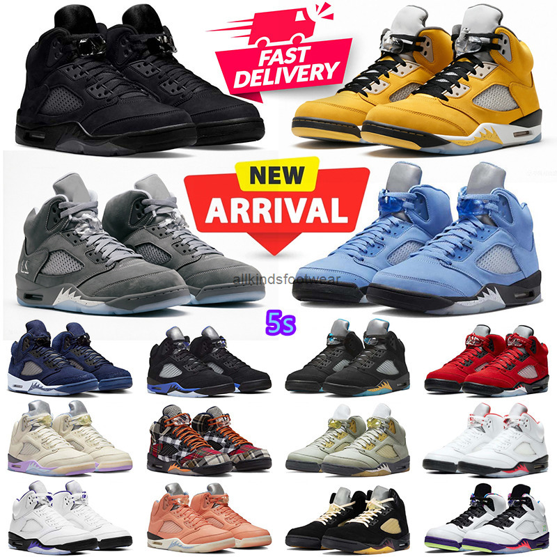 Premium Designer 5s Trainers Men Basketball Sneakers Wolf Grey Varsity Maize Aqua UNC Tokyo Racer Blue Breathable Outdoor Sports Shoes