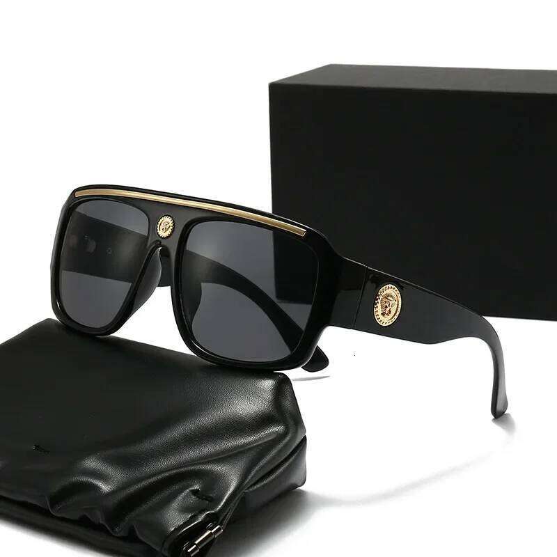 Oversized Vintage Punk Fashion Brand Luxury Designer Sunglasses Men Women Summer Travel Outdoor Shades Glasses