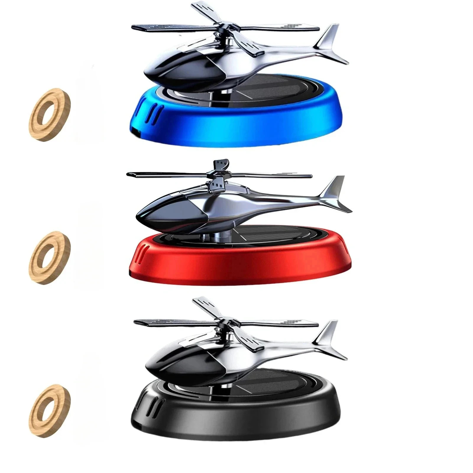 Solar Car Air Freshener Perfume Helicopter Interior Decoration Solar Car Rotating Aroma Perfume 260402