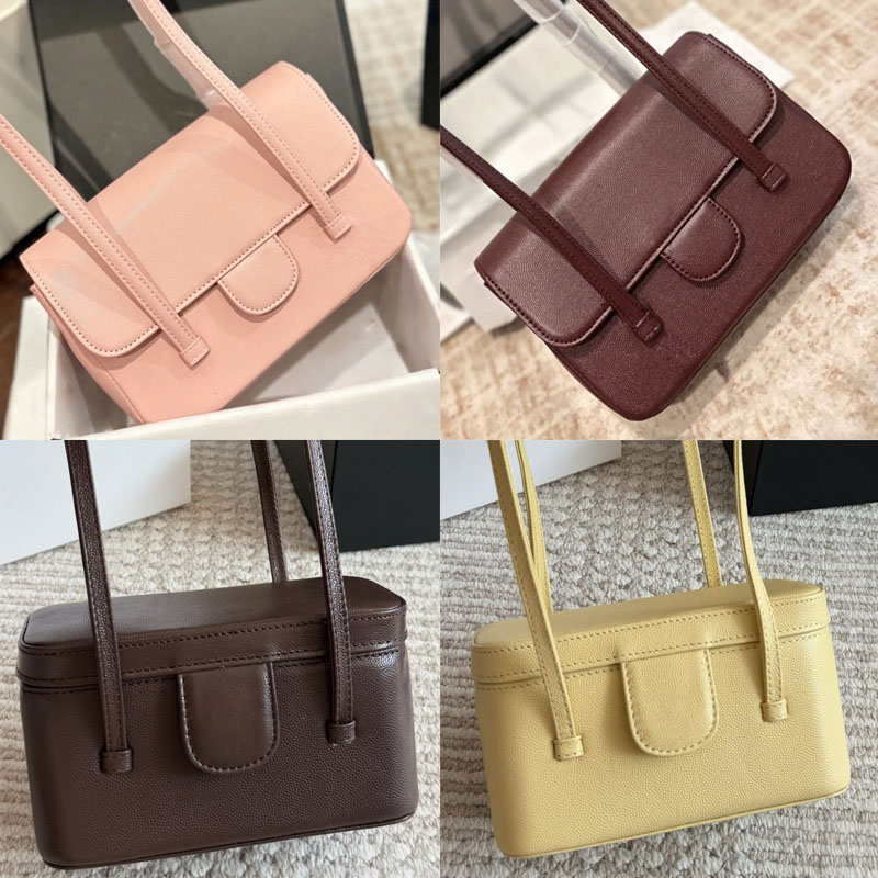 Designer woman shoulder bag 26P Preppy Coco underarm purse High quality caviar leather bag black handbag Luxury Bag small and square bag