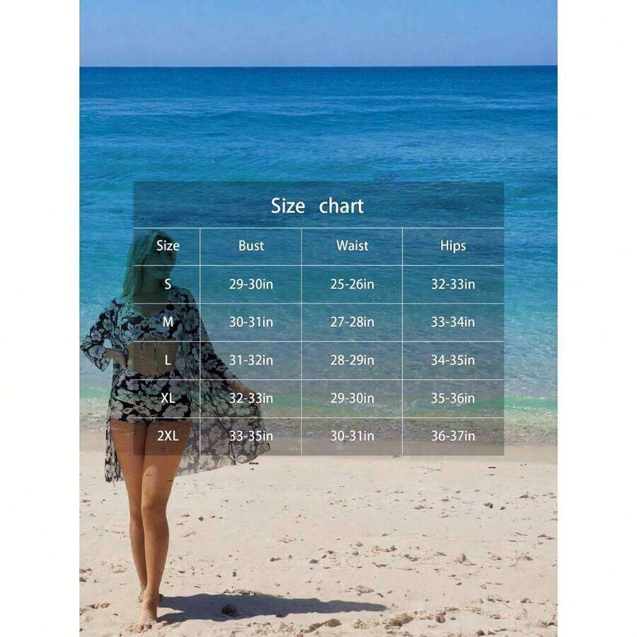 Designer 2026 New 2 Piece Swimsuit For Women With Cover Up Skirt Halter Bathing Suits Starfish Print Swimwear Sets - Beach Pool Vacation Summer Outfit