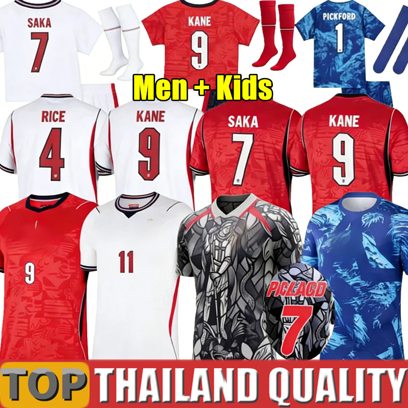 Fan player version 2026 ENGLAND World Cup 26 27 BELLINGHAM KANE Soccer Jerseys top SAKA PALMER Football Shirt FODEN Men women kids set Palace x England Kit long sleeve