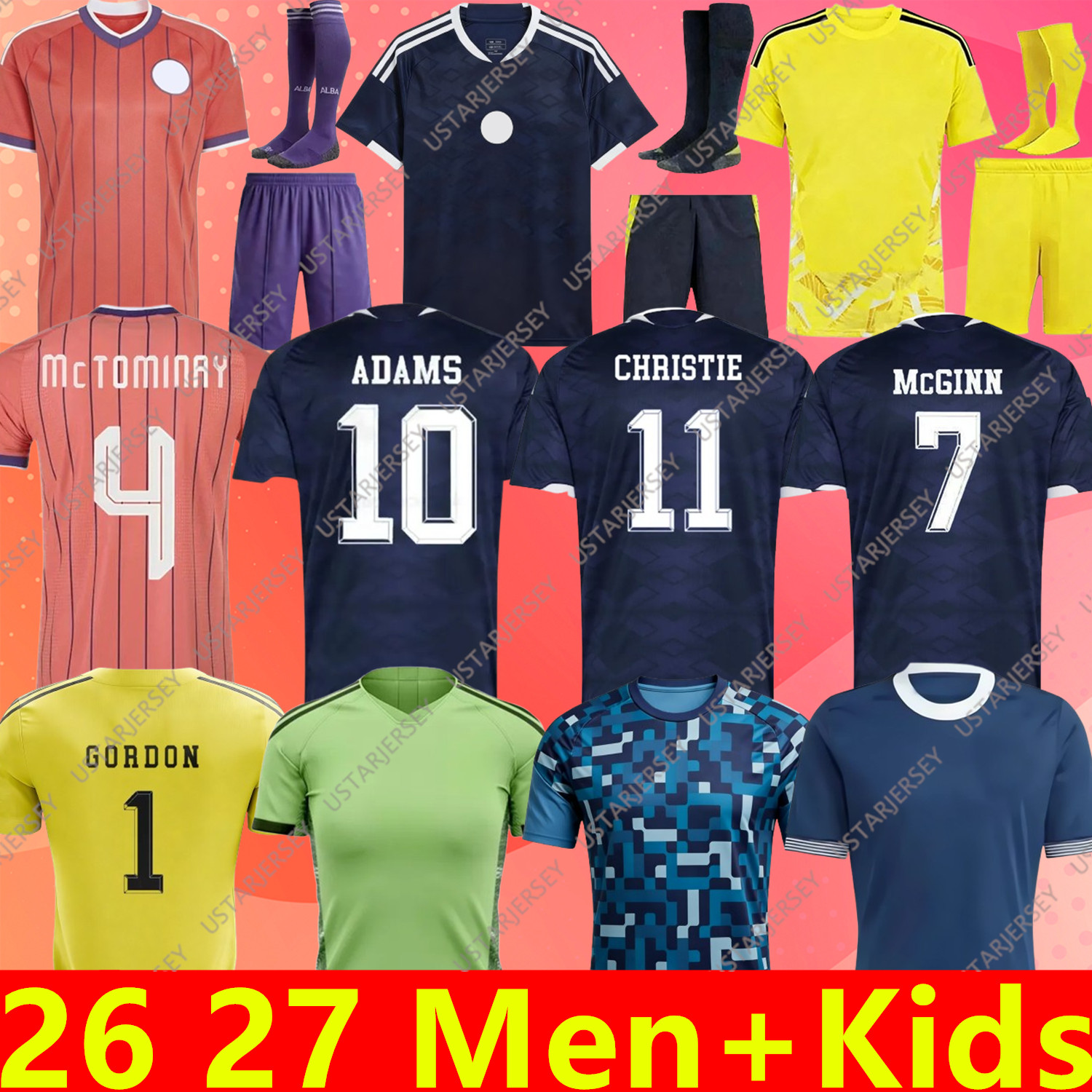 World Cup 2026 2027 Scotland Soccer Jerseys Football Shirt ROBERTSON McTominay McGREGOR SHANKLAND MCGREGOR DYKES ADAMS Shirts maillot Foot men kids unifroms WOMEN