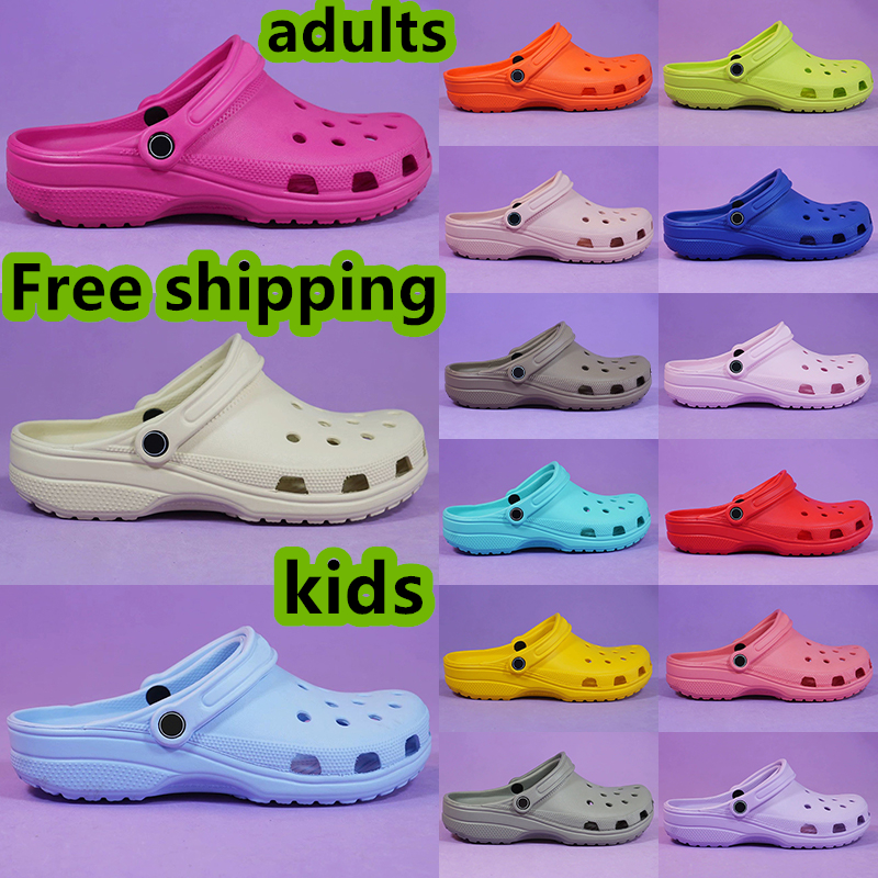 Free shipping sandals designer for men women adults kids classic triple black Ivory navy blue pink blue cave slides mens womens summer versatile slippers