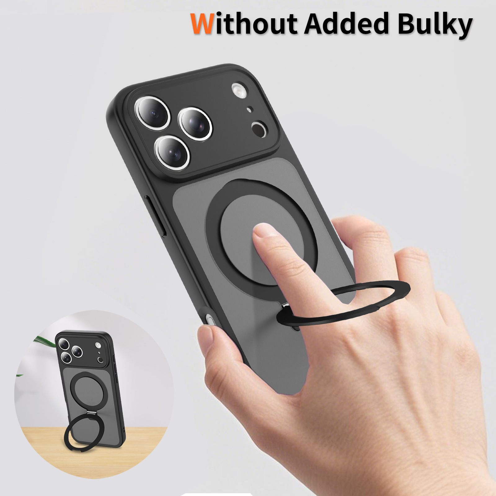 Magnetic Stand Phone Case for iPhone 17 Pro Max, Skin-Friendly 2-in-1 Shockproof Cover for 17e/16