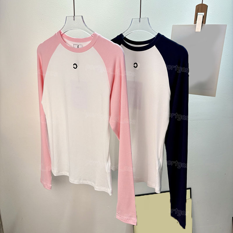 Luxury Women Ripped Tees Tees Designer Contrast Color Slim Fit t Shirt Summer Street Style Vacation Elegant Top