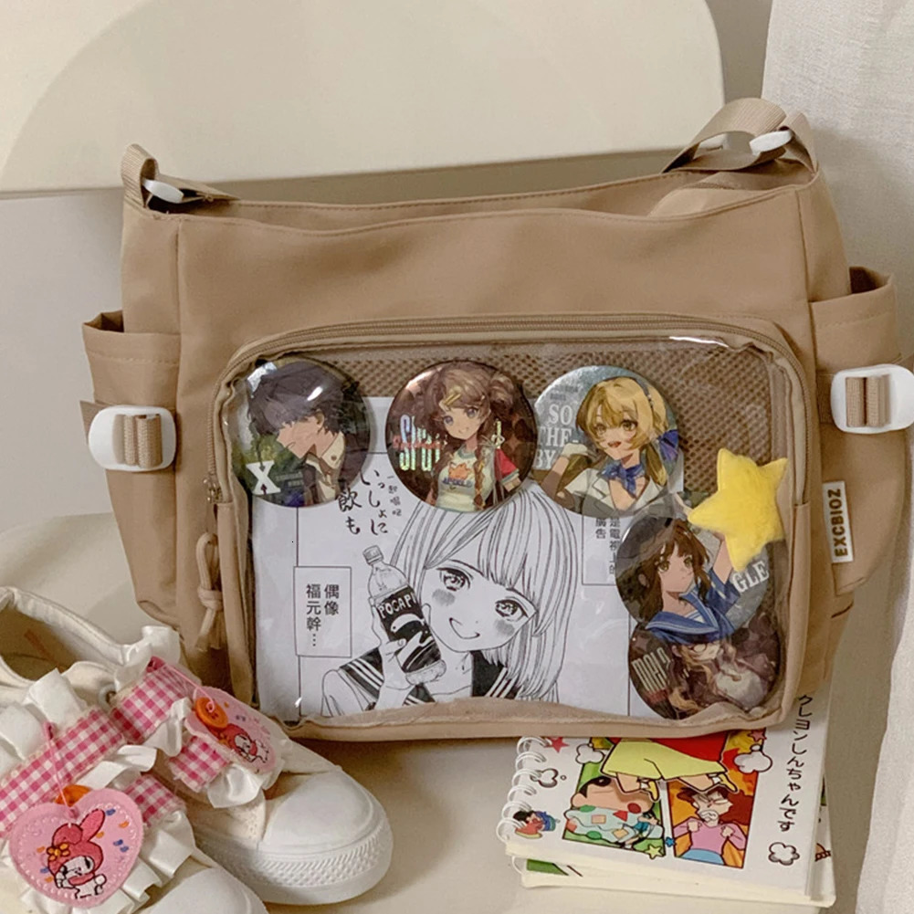 2026 Italife Small Red Ita Bag Crossbody with Ribbon Women Kawaii Clear Cute Shoulder Bag Student Girl Heart Ita Bag 260403 - view 6