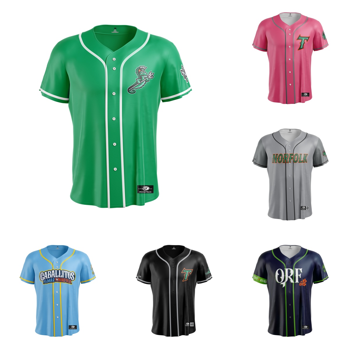 Norfolk Tides Jersey Custom Jersey Any Name Number