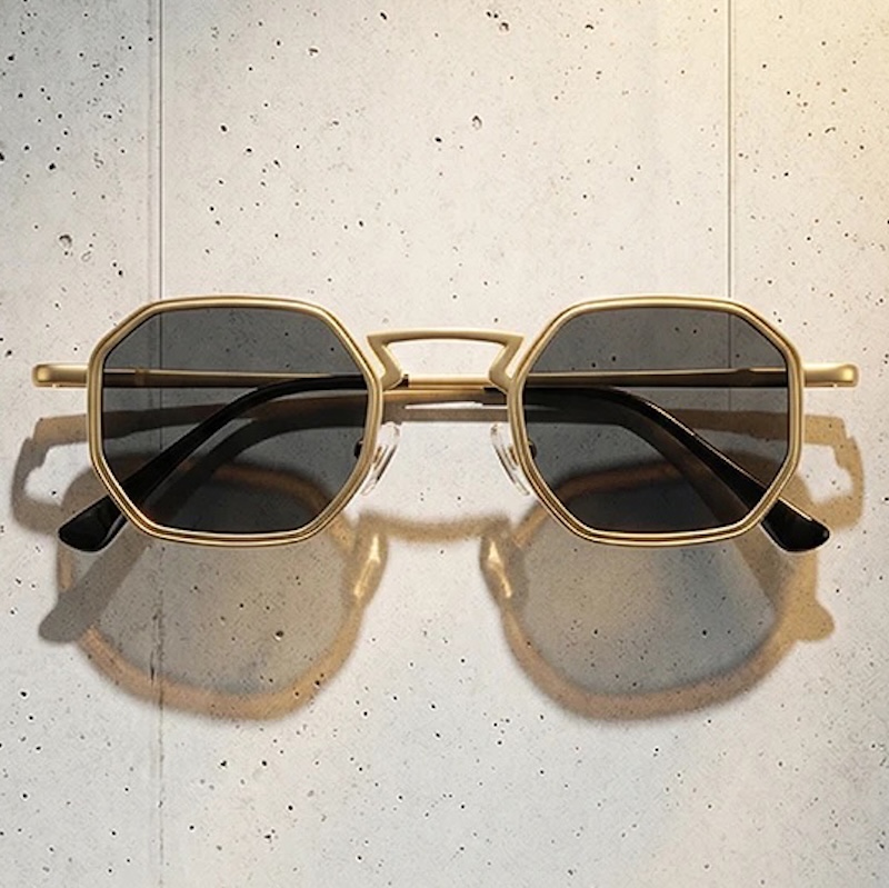 Small Frame Hexason Steampunk Sunglasses Men Luxury Brand Vintage Punk Eyewear Classic Polygon Metal Sun Glasses Male UV400 CB Fashion Accessories