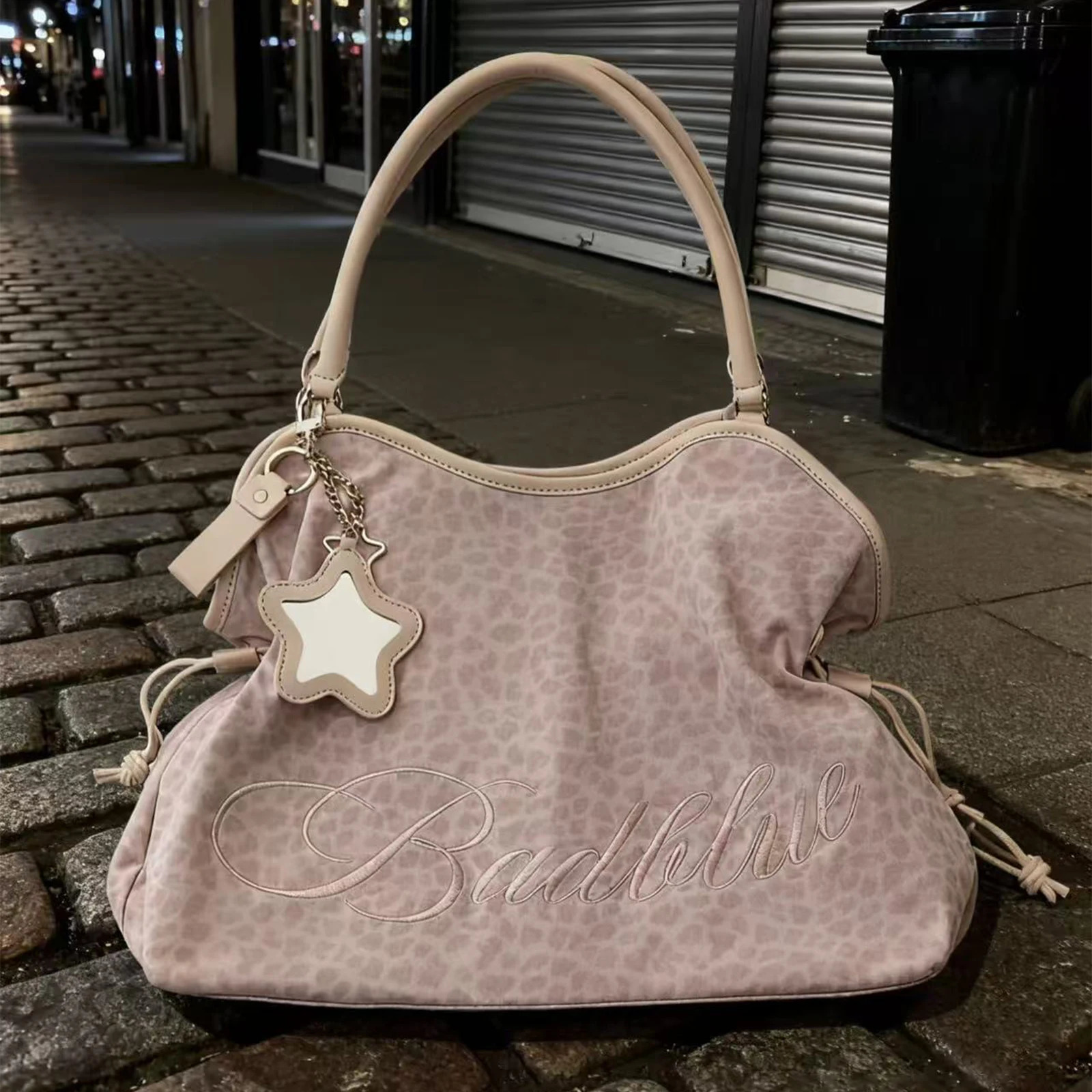 Women Leopard Print Underarm Shoulder Bag Large Capacity Tote Bag for School Work Daily Use 260402