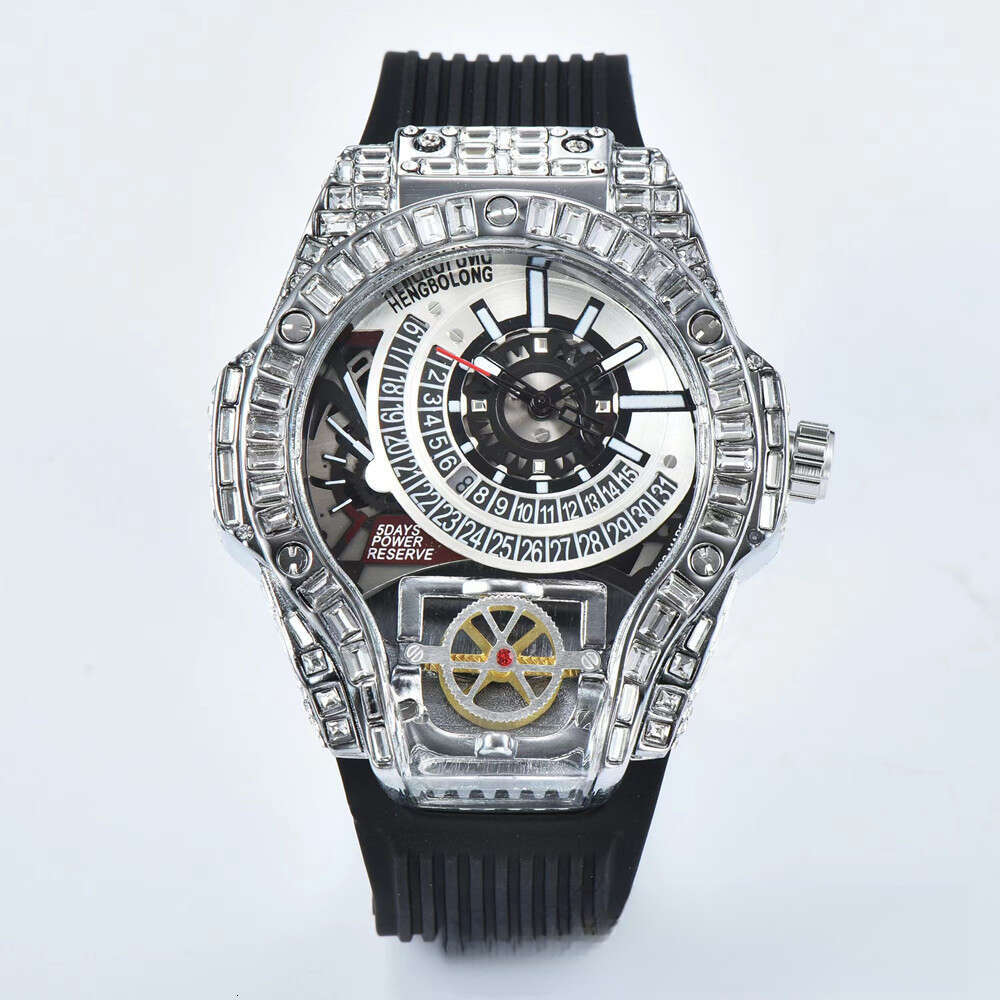 Hot selling new large dial quartz watch with diamonds for couples - view 4