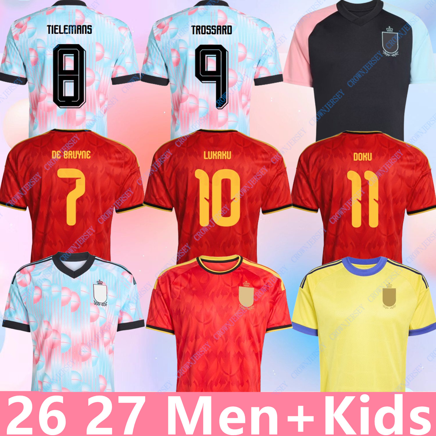 2026 2027 belgium DE BRUYNE soccer jerseys WITSEL TROSSARD Doku Openda Onana football shirts men kids kits home away fans player version R. LUKAKU T.HAZARD TIELEMANS