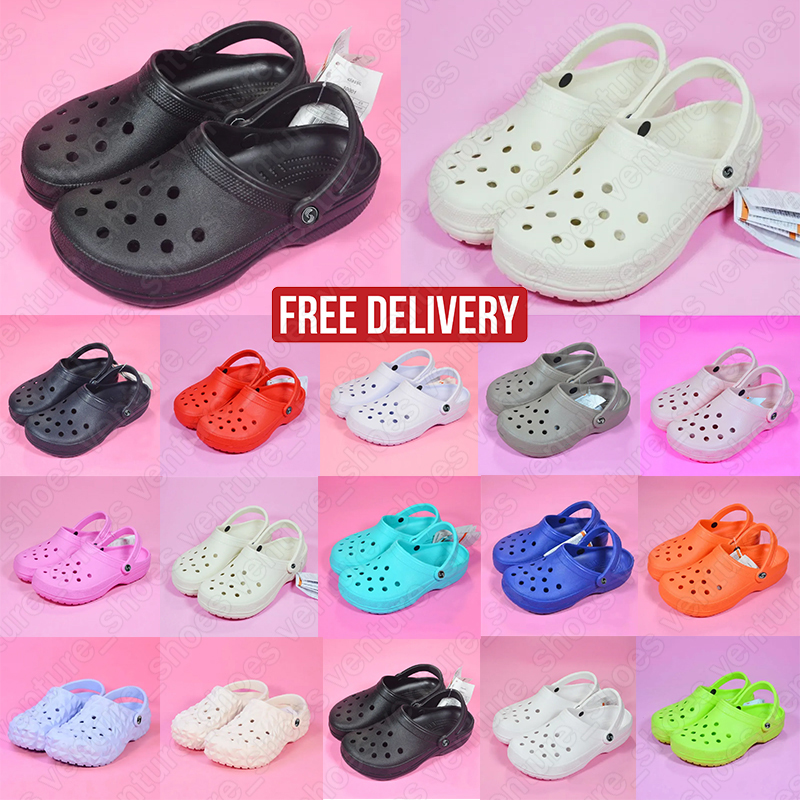 free shipping designer sandals women men slippers beach waterproof shoes outdoors beach casual shoes triple black white pink chaussure
