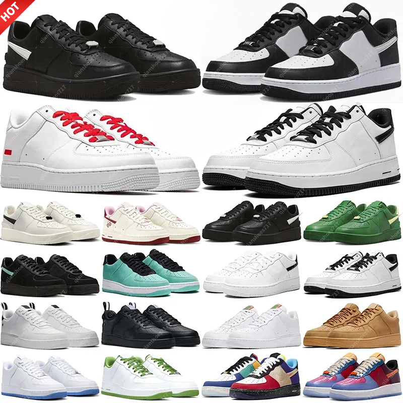 With Box Designer One af1s Running Shoes Men Women Classic 1 Casual Shoe Triple White Black 1s Mens Womens Trainers Outdoor Sports Runners Sneakers size 36-46