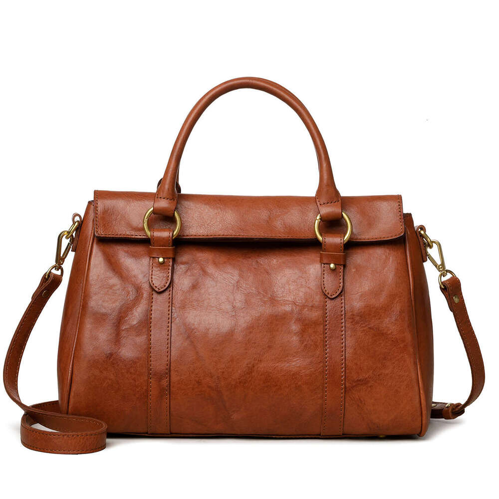 Genuine Leather Women's Bag 2026 New Design, Luxury Minimalist High-End Bag, Large Capacity Commute Shoulder Bag, Factory Wholesale Dropshipping 