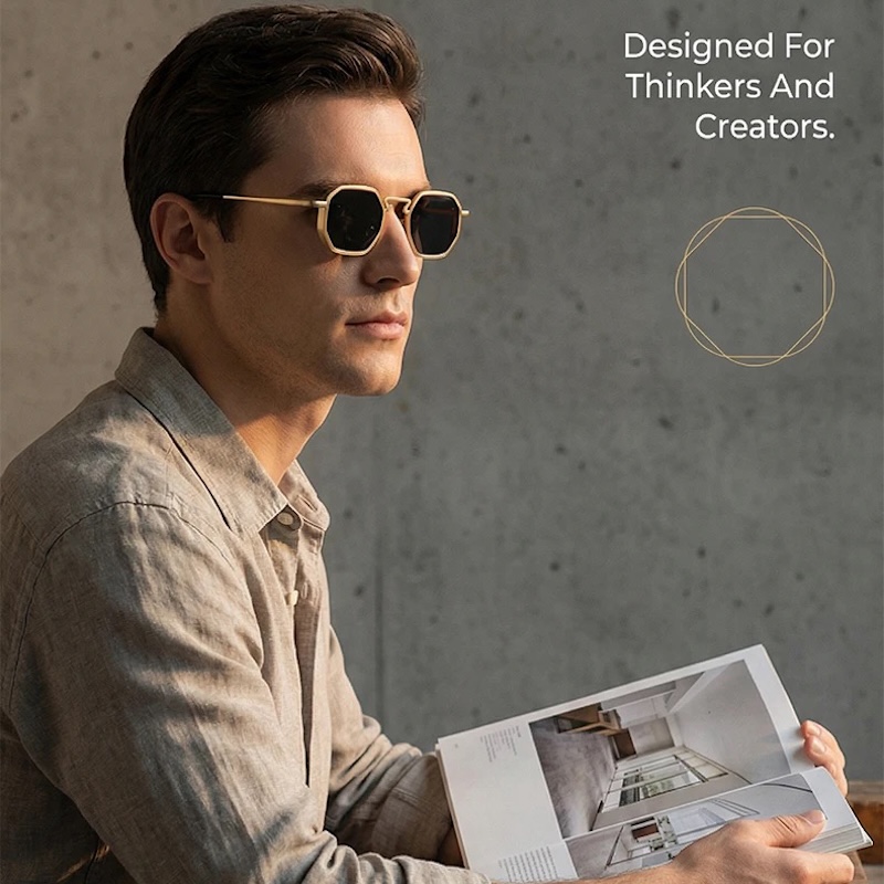 Small Frame Hexason Steampunk Sunglasses Men Luxury Brand Vintage Punk Eyewear Classic Polygon Metal Sun Glasses Male UV400 CB Fashion Accessories