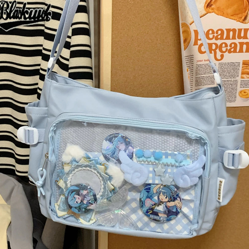 2026 Italife Small Red Ita Bag Crossbody with Ribbon Women Kawaii Clear Cute Shoulder Bag Student Girl Heart Ita Bag 260403 - view 5