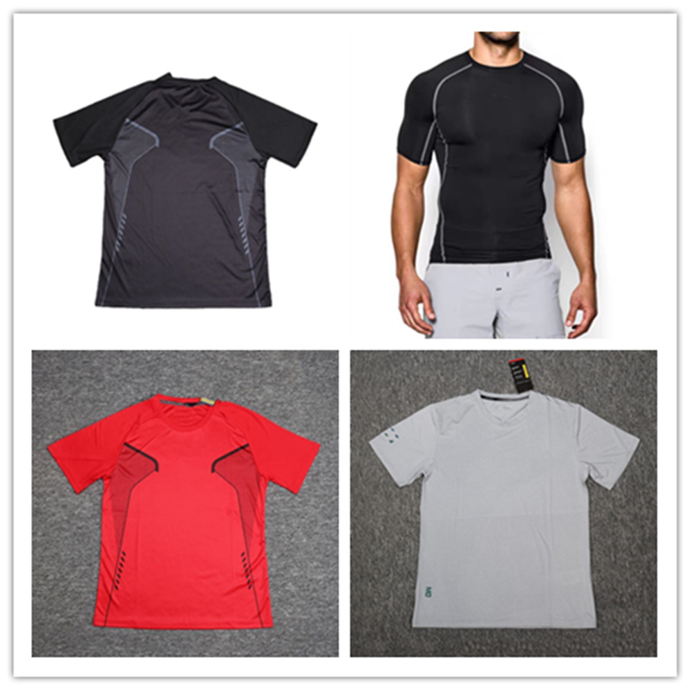 Men's Quick Dry Short Sleeve Gym Running Moisture Wicking Round Neck T-Shirt Training Exercise Gym Sport Shirt Tops Lightweight