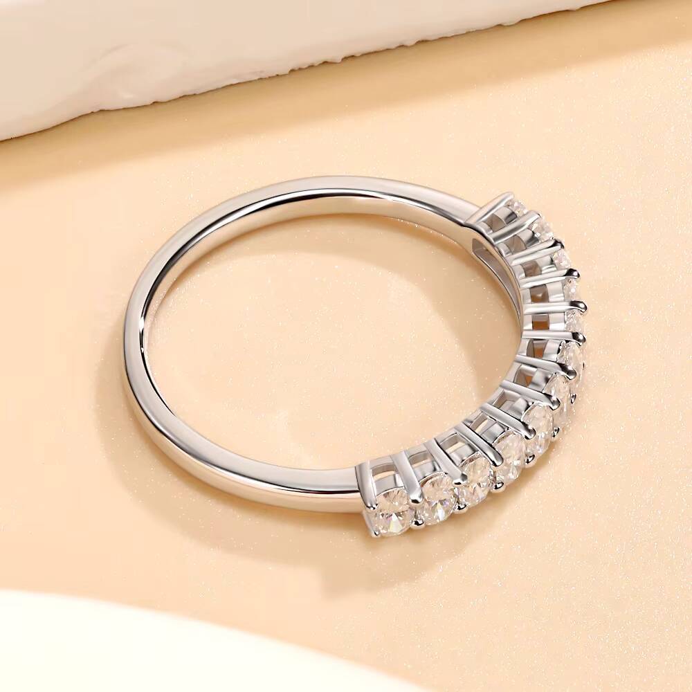 Oval Shaped 24mm Moissanite Eternity Band S925 Sterling Silver Gold Plated Unique yet Versatile Wedding Factory Direct
