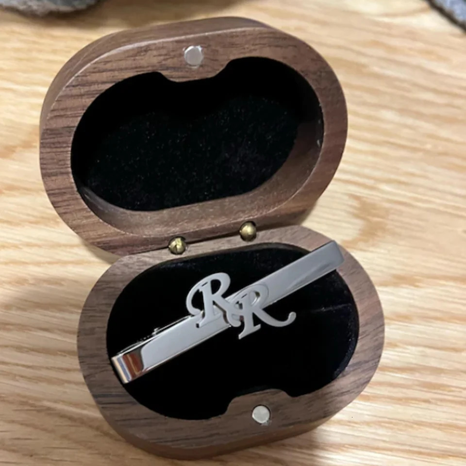 Mens Customized First Letter Tie Clip Stainless Steel Personalized Tie Buckle Jewelry Wedding Gift 260403BJ - view 6