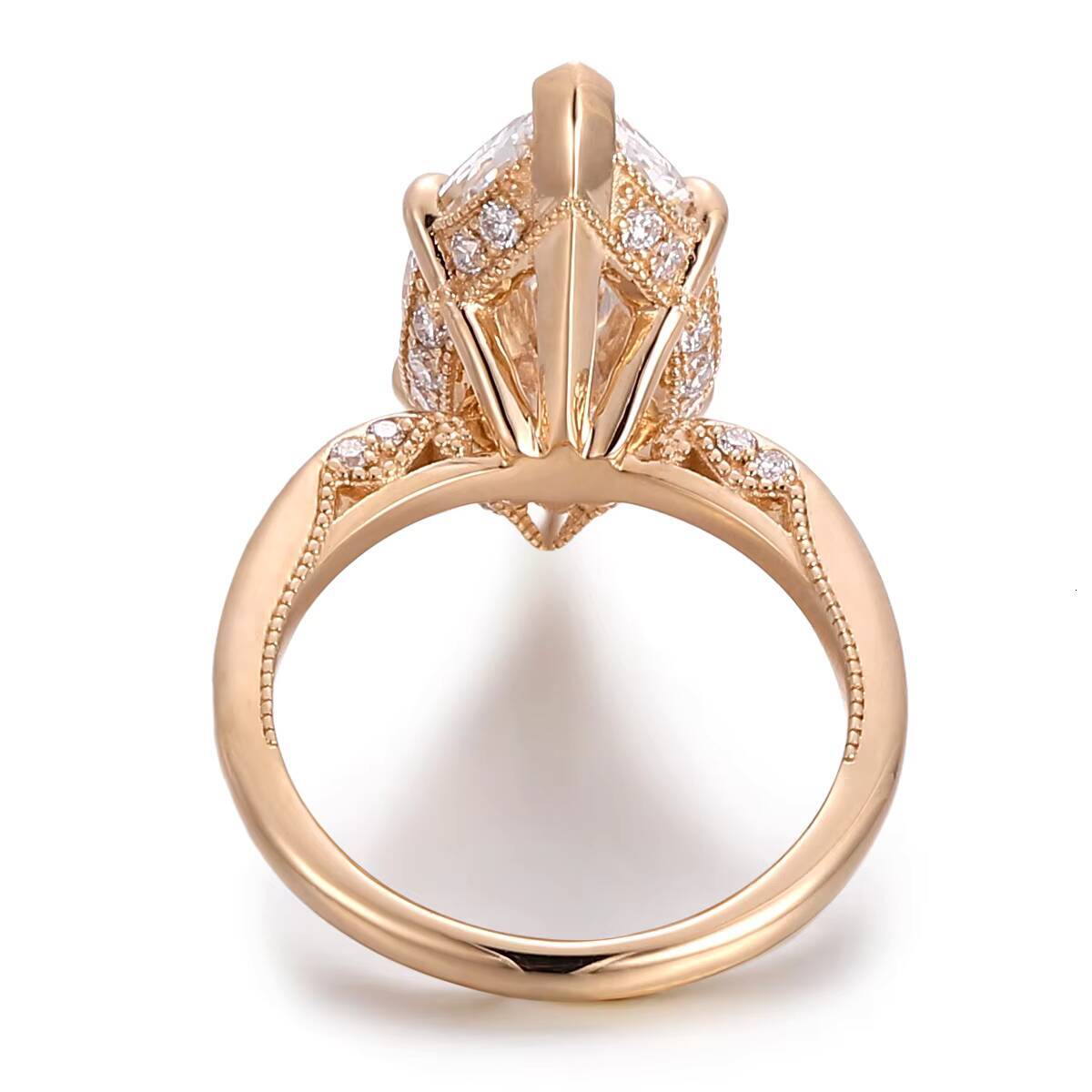 18K 14K 10K yellow Gold DEF VVS lab grown diamond fashion jewelry rings custom ring handmade gold wedding rings for women