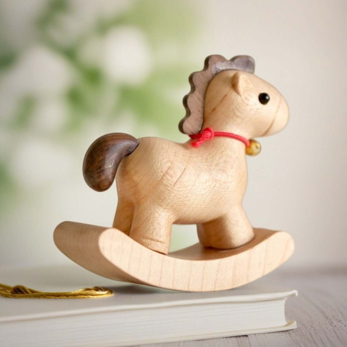 Home Decor Wood Horse Handmade Beechwood Rocking Horse Ornaments Premium Gifts Small Size
