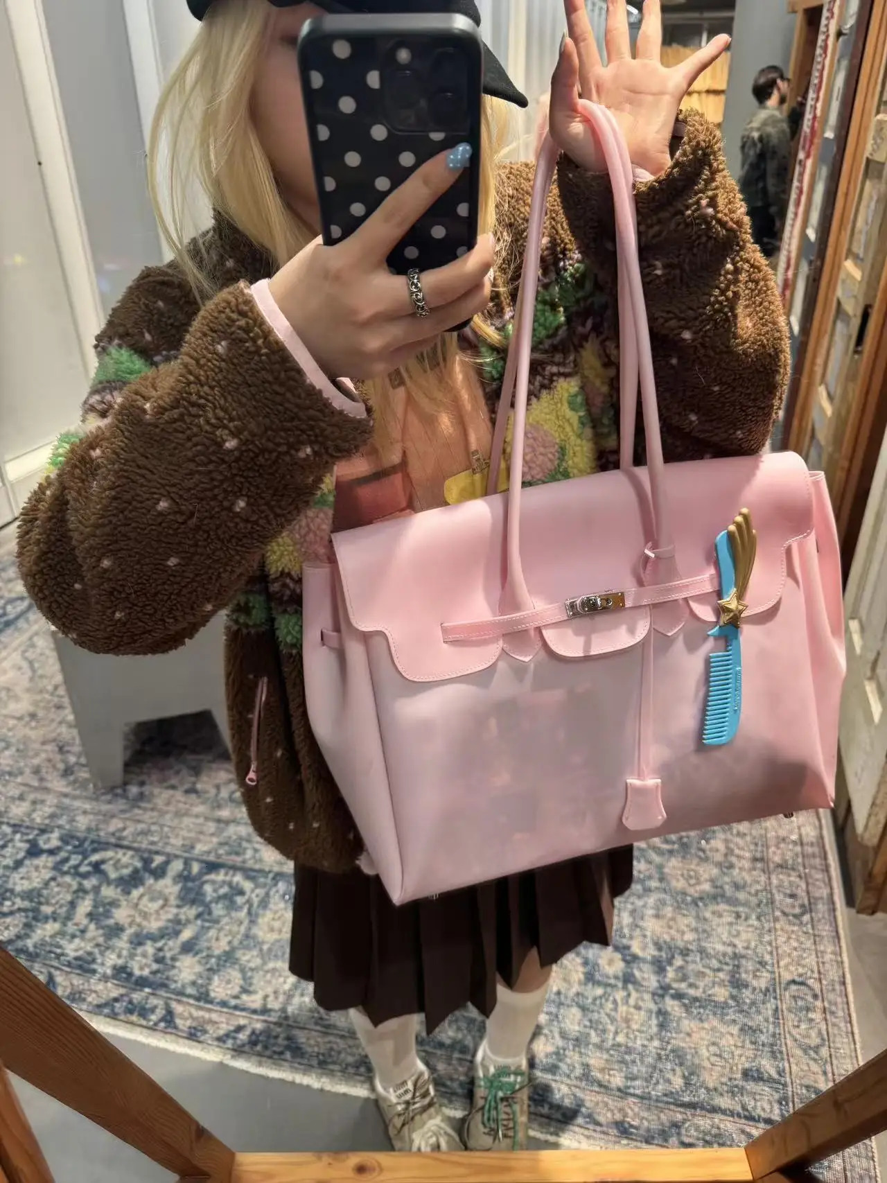 Kiikii same jelly bag 2026 summer commuting tote fashion transparent largecapacity armpit female 260325