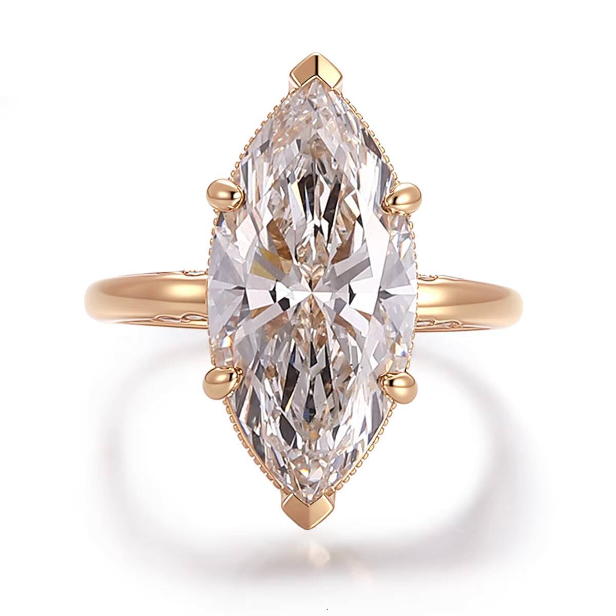 18K 14K 10K yellow Gold DEF VVS lab grown diamond fashion jewelry rings custom ring handmade gold wedding rings for women