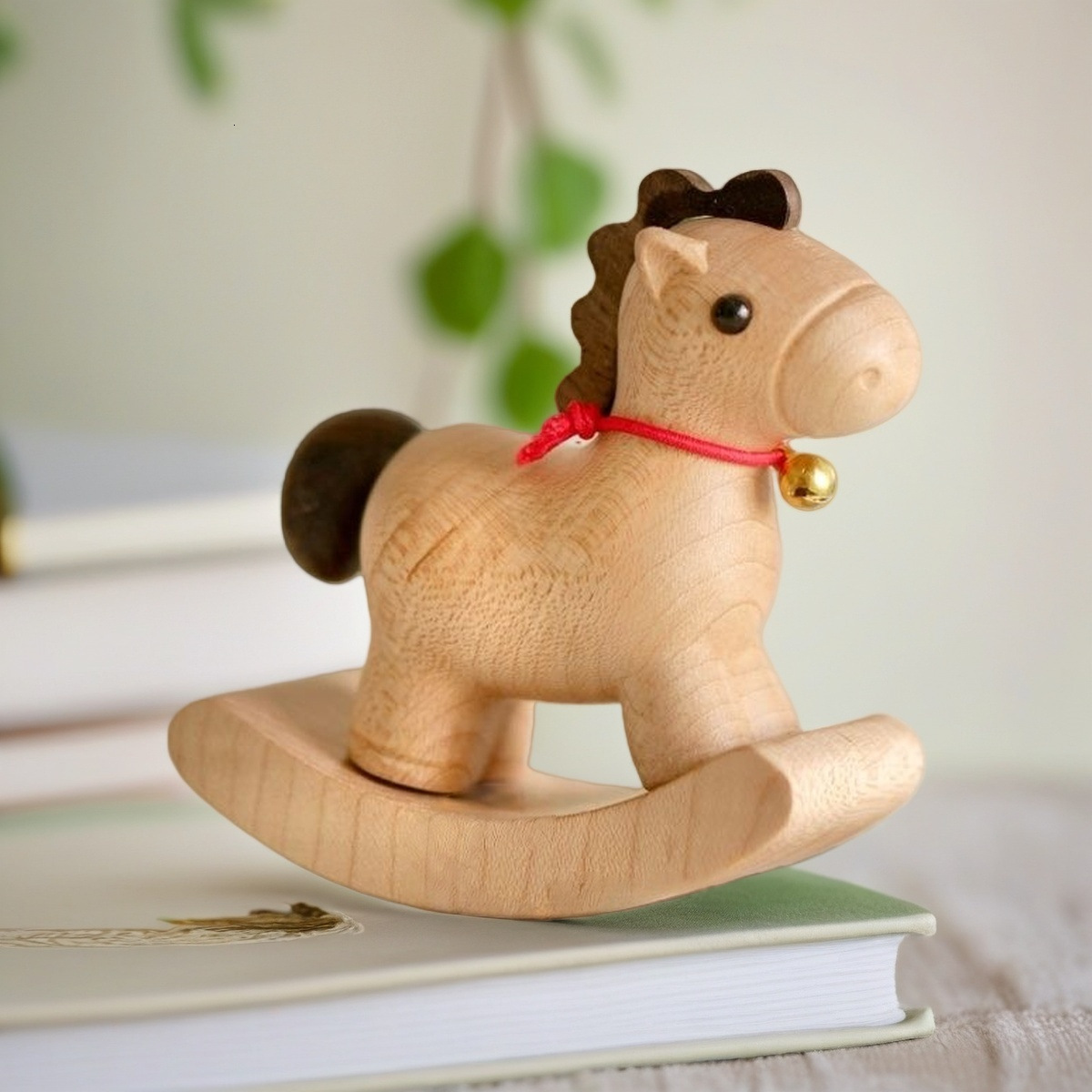 Home Decor Wood Horse Handmade Beechwood Rocking Horse Ornaments Premium Gifts Small Size