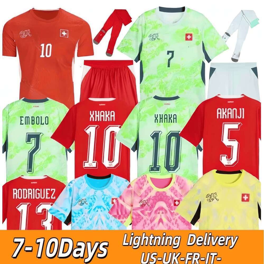 World Cup 2026 Switzerland Soccer Jerseys 2026 National Team 26 27 ELVEDI AKANJI ZAKARIA SOW RIEDER EMBOLO SHAQIRI Home Away Football Shirts Mens Kids Kit