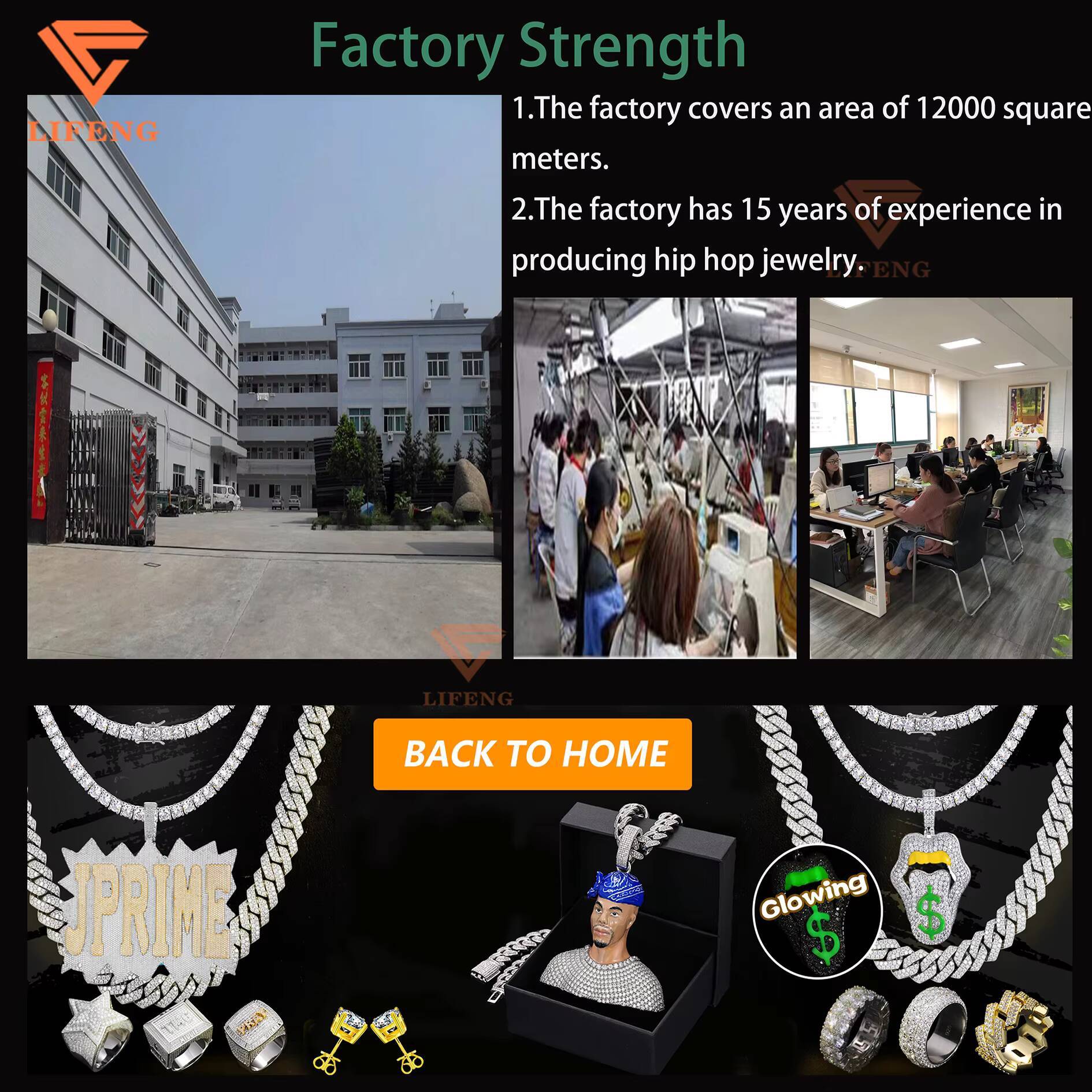 In Stock High Quality 925 Silver Bracelet Fine Jewelry Hand-Set Iced VVS Moissanite Diamond Hip Hop Cuban Chain for Men