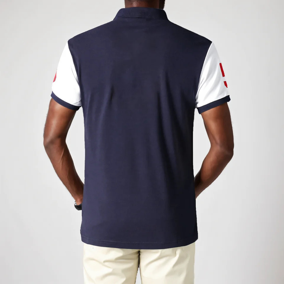 Mens polo shirt Tokyo Japan Royal short sleeve leisure sports party cotton embroidered contrast color original 260402