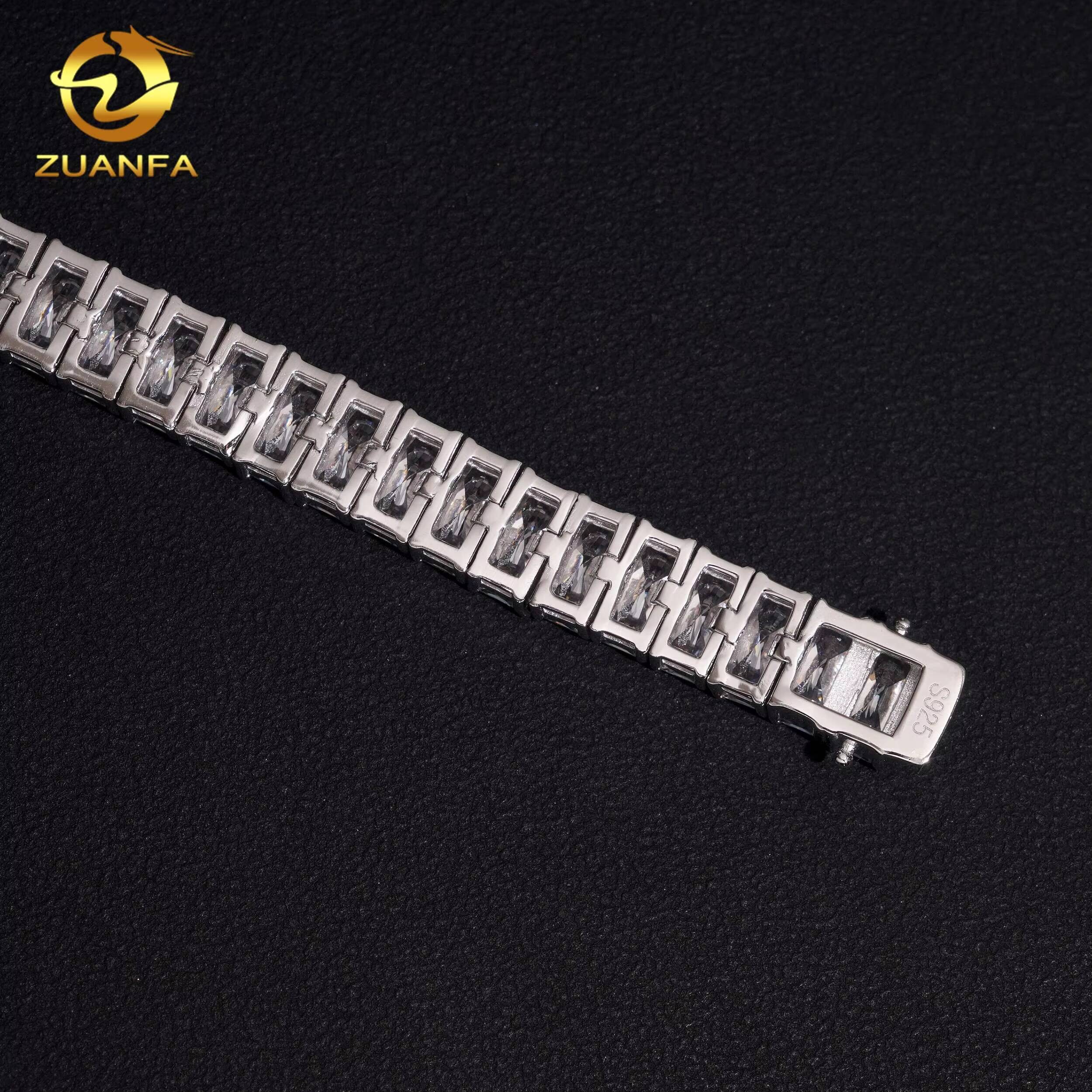 New Arrival Radiant Cut Hip Hop Jewelry 925 Silver Moissanite Diamond Tennis Bracelet Men Women Iced Out Tennis Bracelet