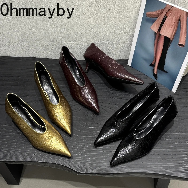 Fashion Pointed Toe Thin Heel Women Office Pumps Shallow Slip On Party Dress Shoes 2026 Spring Autumn Commuter Footwear 260402 - view 7