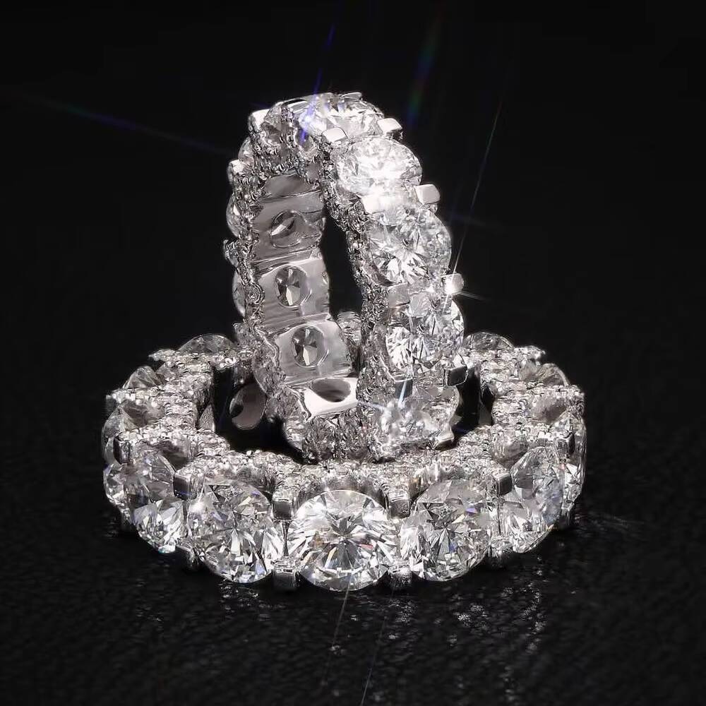 Wholesale Classic Engagement Wedding Ring Roundpear Cut Vvs Moissanite Ring for Women and Men Jewelry