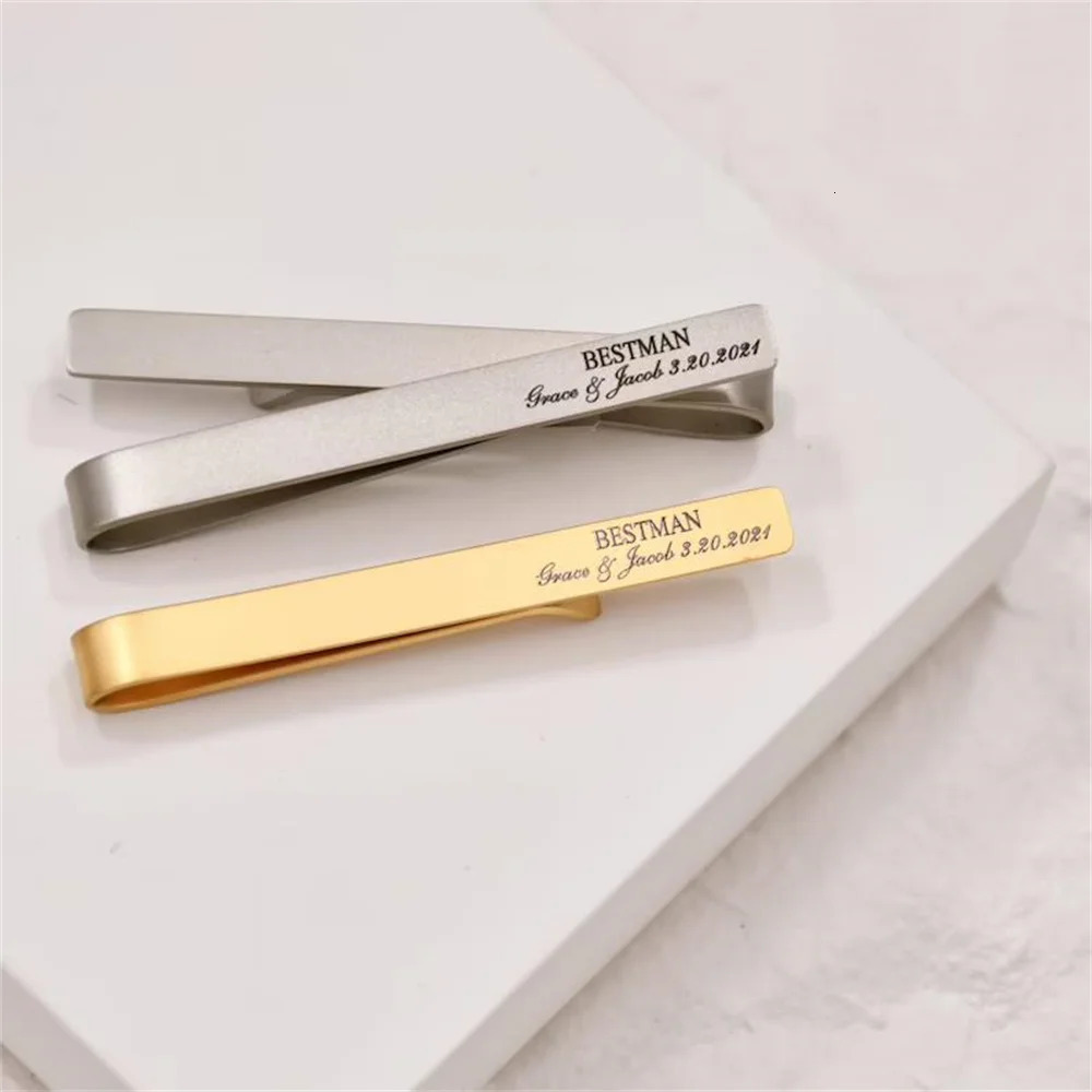 Stainless Steel Customized Name Tie Clip For Men Personalized Custom Engraving Names Accessories Jewelry Valentiness Gifts 260403BJ - view 3