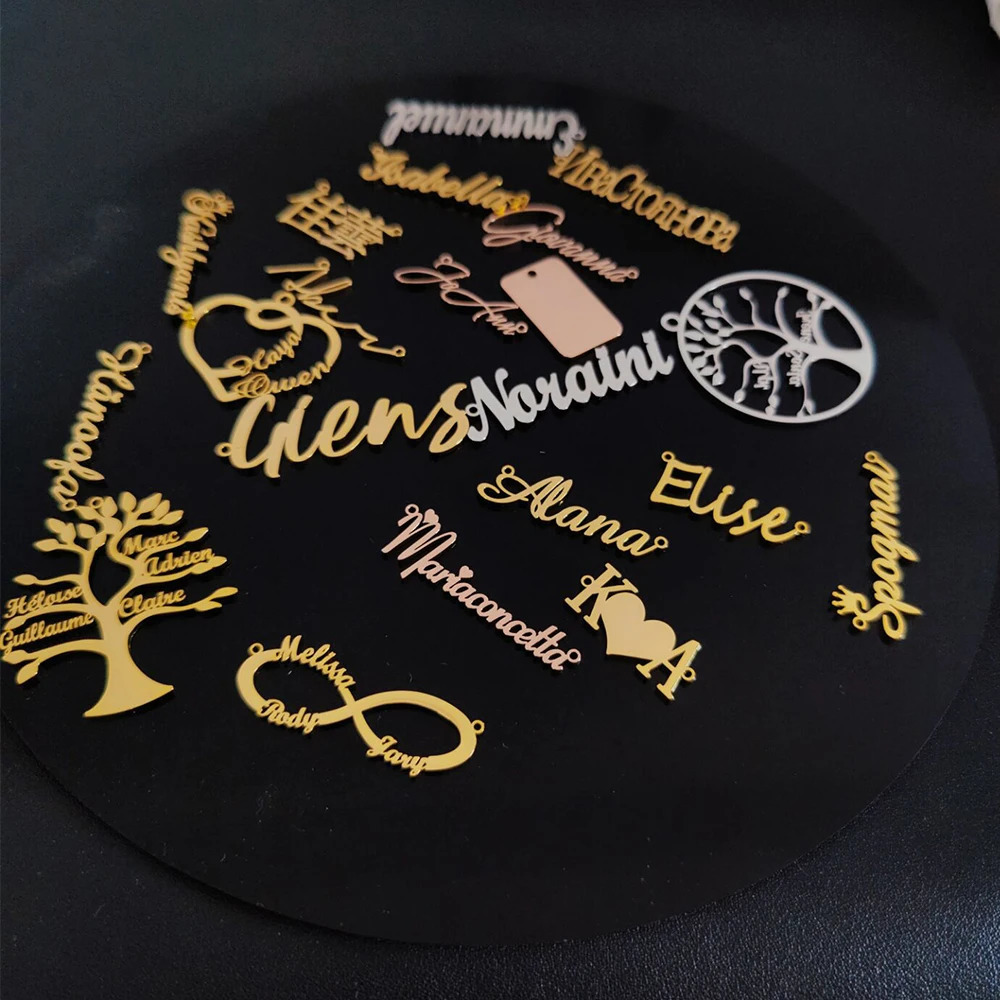 Personalized Name Pendant Letter Stainless Steel Stitch Nameplate DIY Decorative Sign Plate Wholesale 260403BJ - view 5