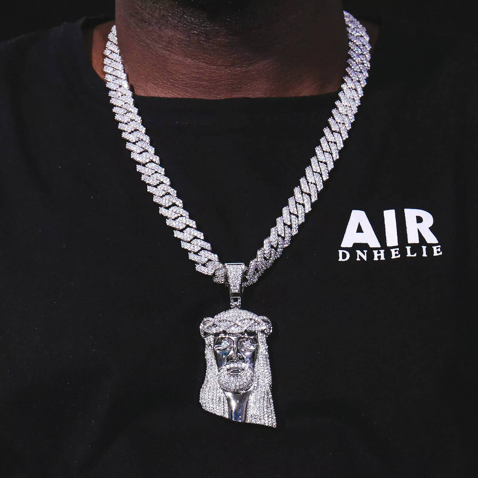 925 Silver or Brass Jesus Pendant Custom Iced Pendant Gold-plated Hip-hop Jewelry Lab Diamond Jesus Piece Pendant Moissanite