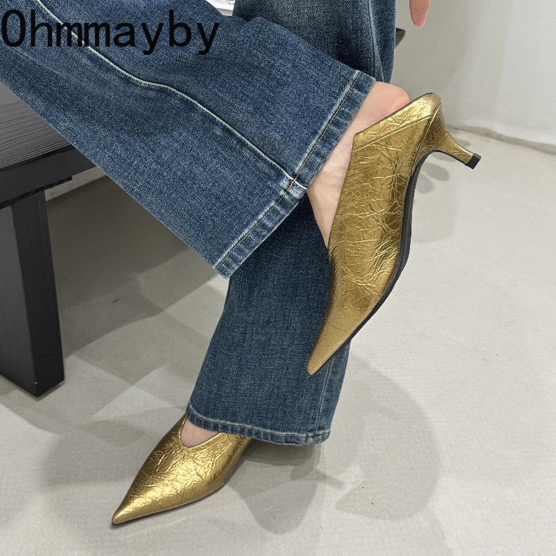Fashion Pointed Toe Thin Heel Women Office Pumps Shallow Slip On Party Dress Shoes 2026 Spring Autumn Commuter Footwear 260402 - view 6