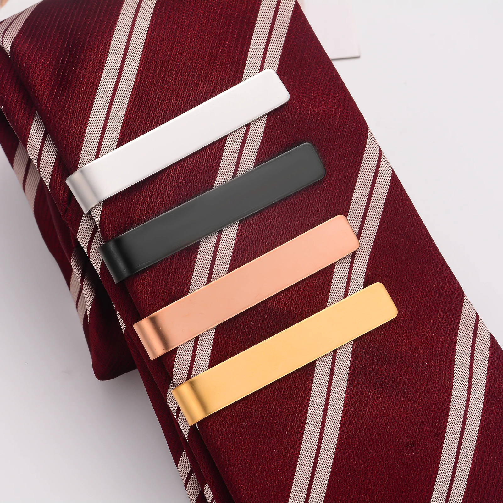 Custom Metal Cufflinks Tie Clip Wooden Box Engraved Gift for Man Dad Groomsmen Business Shirt Personalized Cufflinks Set 260403BJ - view 7