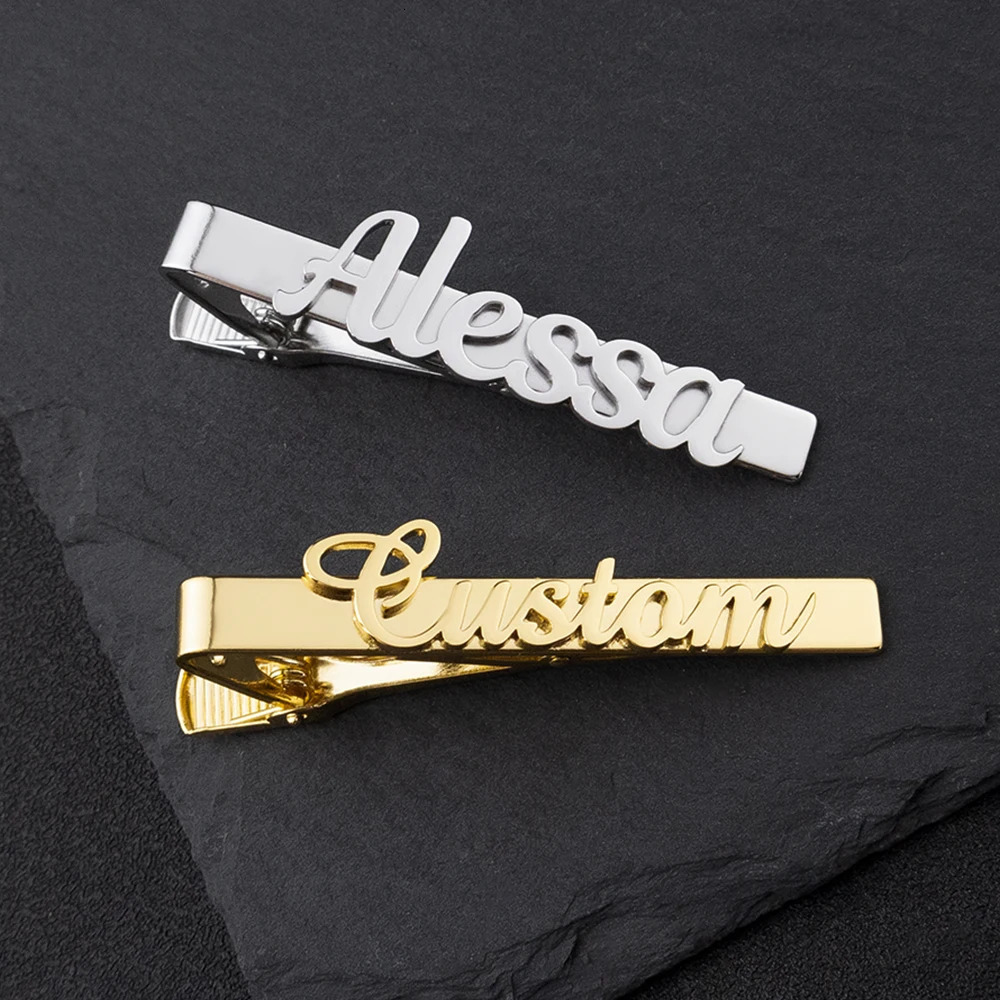 Customized Unique Name Personalized Tie Clip Stainless Steel Name Tie Clip Jewelry Mens Trendy Gift 260403BJ - view 5