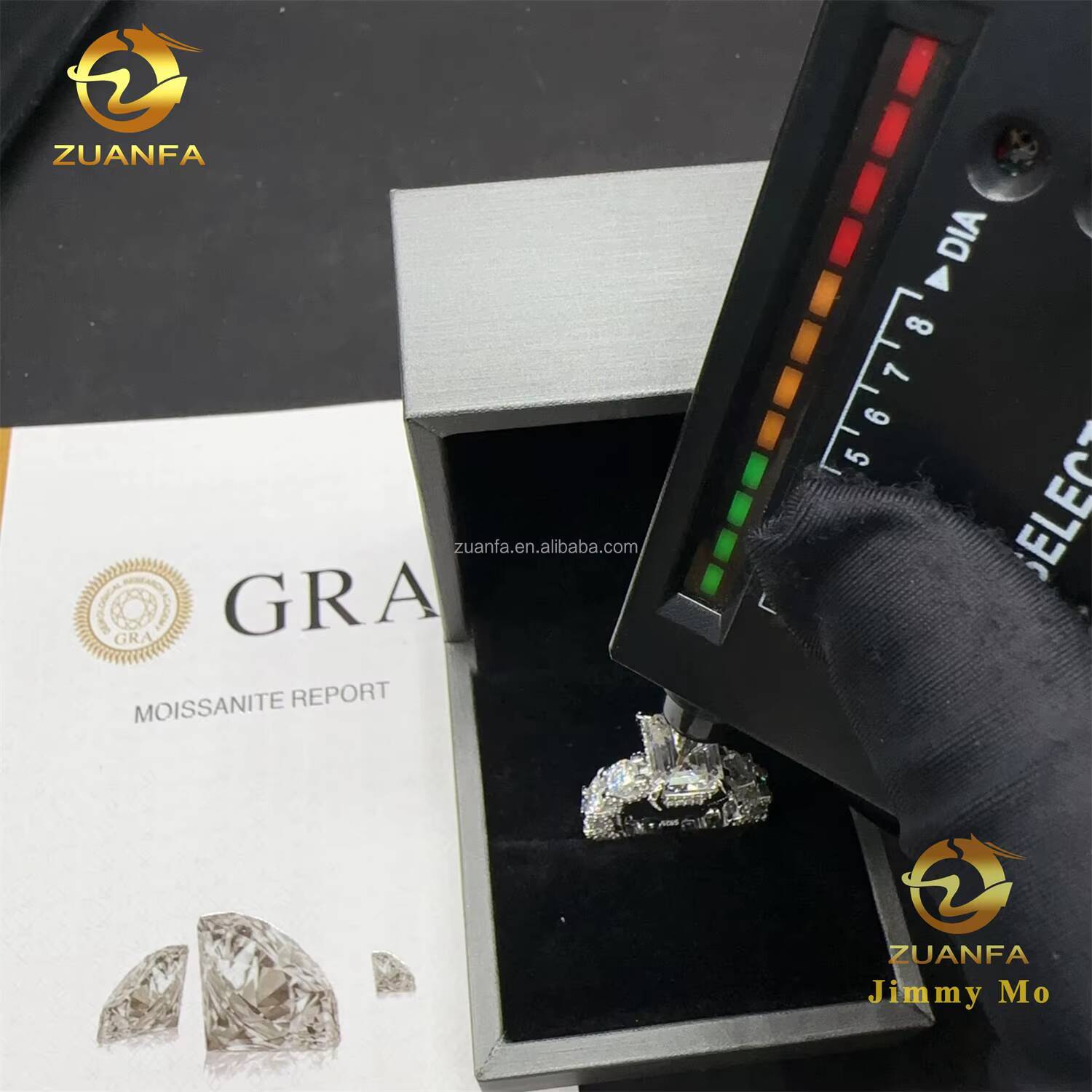 Unique Luxury 925 Solid Silver Bridal Women Jewelry VVS1 5Ct Big Size VVS1 Emerald Moissanite Eternity Engagement Band Ring