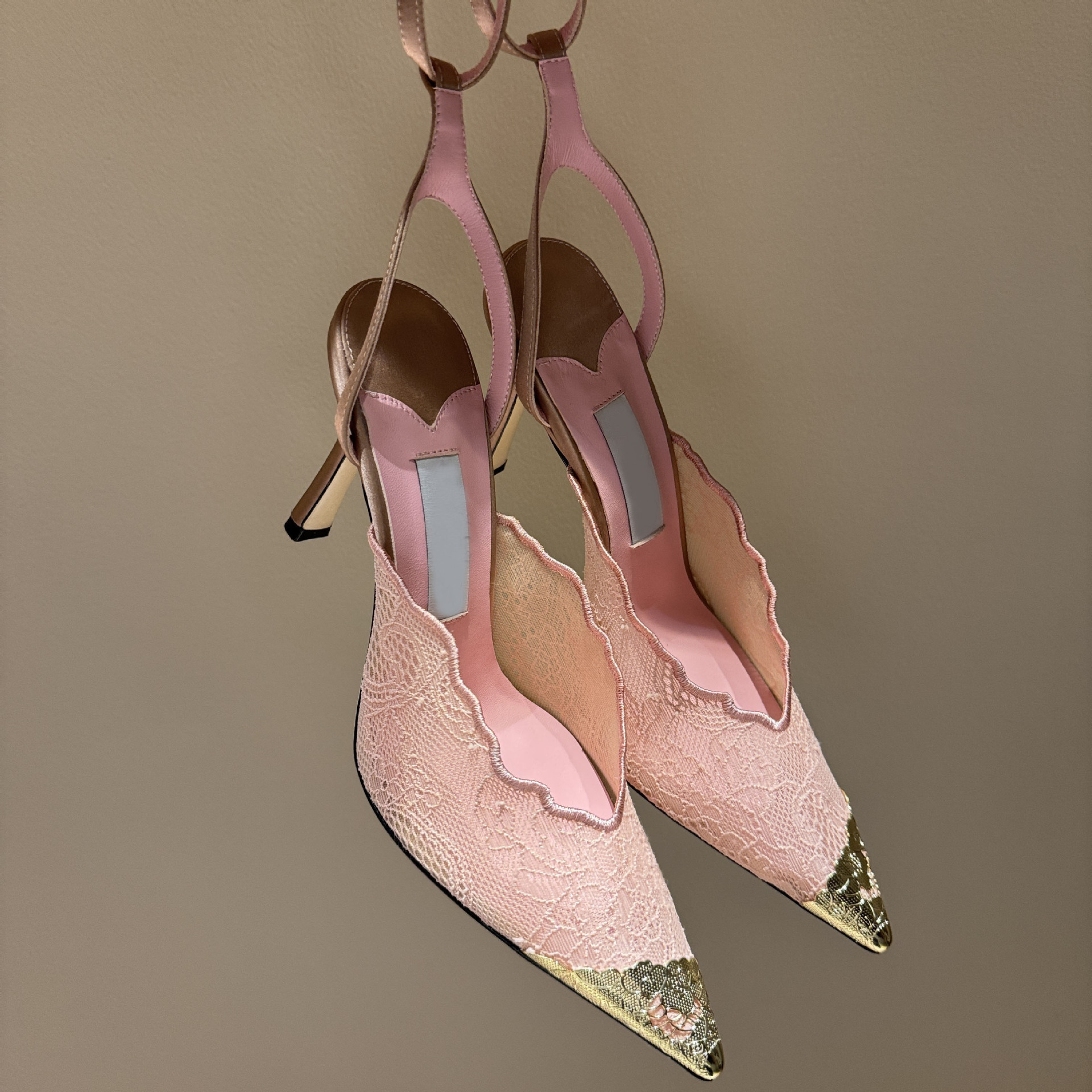 heels designer luxury Designer sandals red heels heel pink heels dress shoes designer sandals women Pink gold buckle hollow lace high-heeled sandals for women box 42