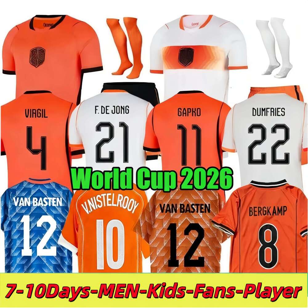 2026 Netherlands Jersey World Cup Dutch National Nederlands Elftal Soccer Jerseys F. JONG DE LIGT Holland Football Shirt XAVI Kids Kit Retro 1988 2010 26 27