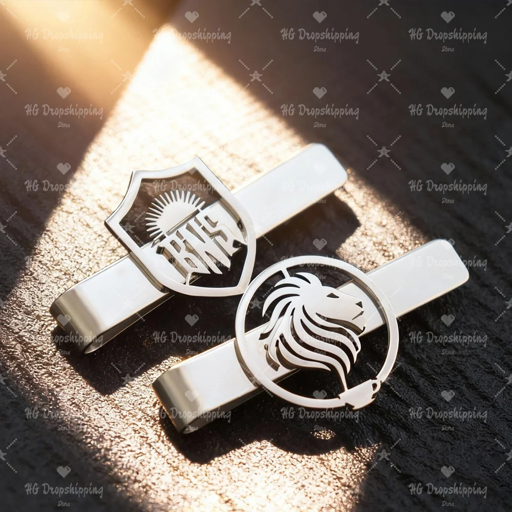 Custom Simple Tie Clip Personalized Picture For Men Jewelry Stainless Steel Wedding Jewelry Valentines Day Gifts 260403BJ - view 4