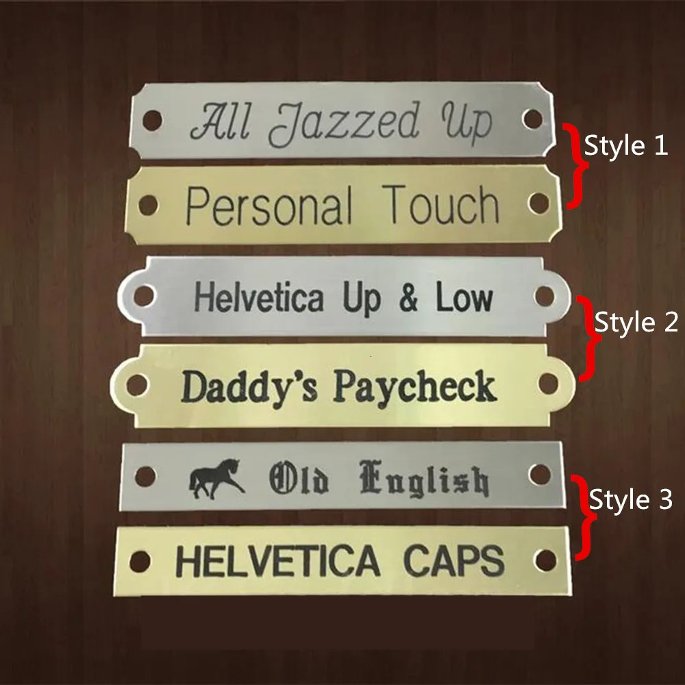 2pcs Personalized Engraved Nameplates for Bridles Custom Jewelry Martingale Plate Stainless Steel Halters and Saddles 260403BJ