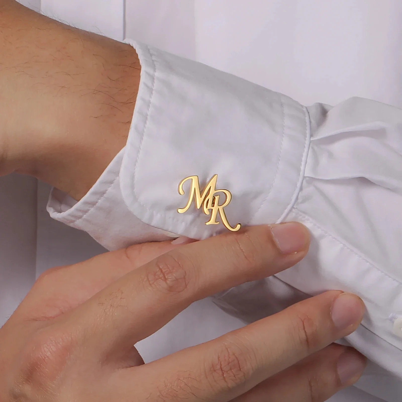 Custom Name Cufflink for Men Woman Personalized Initial Letter for Suit Anniversary Wedding Gift Metal Stainless Steel Jewelry 260403BJ - view 3
