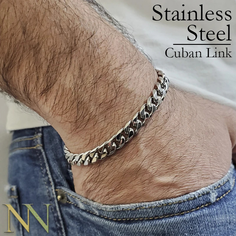 10 Pcs Cuban Bracelet Stainless Steel Cuban Bracelet Gold Plated Cuban Chain Bracelet for Man Woman Cuban Link Chain Bracelet 260403
